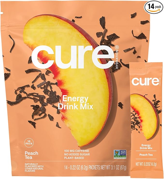 Cure Hydration Performance | Plant-Based Electrolyte Energy Drink Mix | No Added Sugar |