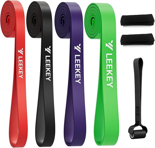 LEEKEY Resistance Bands Set for Pull-Up Assistance & Full-Body Training, Multi-Level Exercise Bands