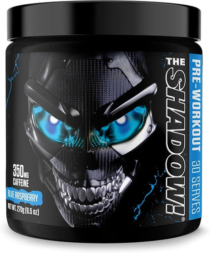 JNX SPORTS The Shadow! 350mg of Caffeine Hard Core Preworkout - Blue Raspberry 30 Servings |
