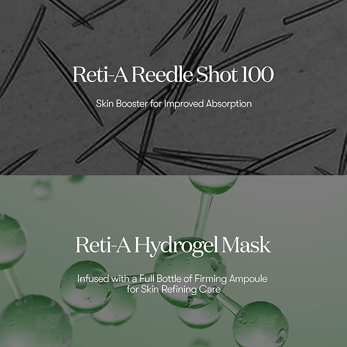 VT COSMETICS Reti-A Reedle Shot 100 2-Step Hydrogel Mask(34.5gx4ea), Intensive Tightening, Exosome