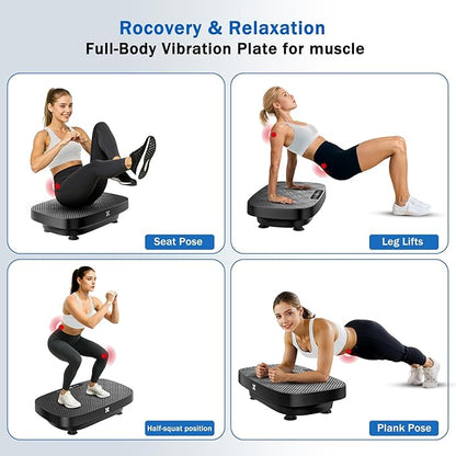 Vibration Plate Exercise Machine, Vibration Plate for Lymphatic Drainage & Body Toning, Whole Body