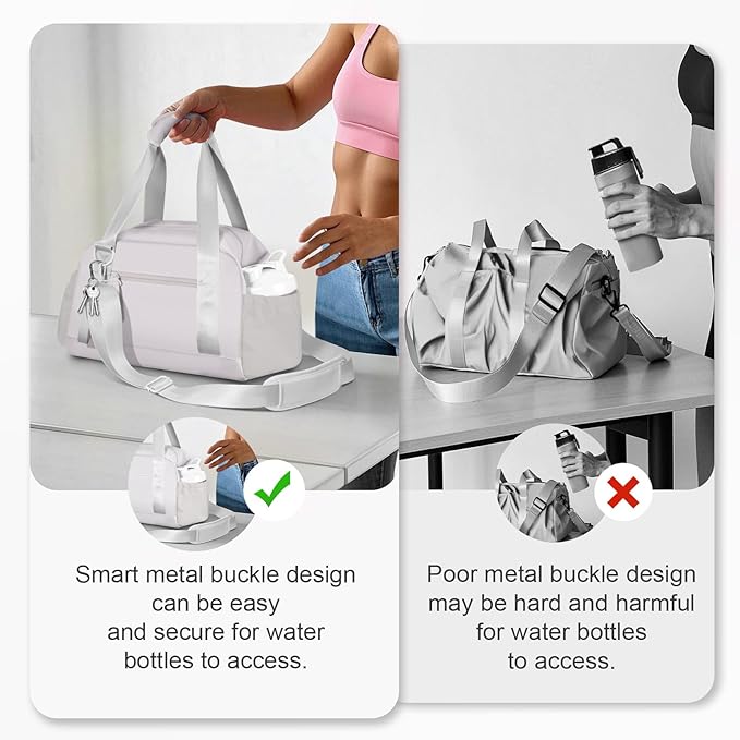 Small Gym Bag 14 inch for Women & Men Mini Gym Duffel Bag with Wet Compartment Waterproof Travel