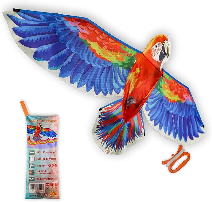 ORGCLDKT- 3D Lifelike Style Bird/Eagle Kite, Super Easy to Fly with, Ideal for Kids, Adults, Girls