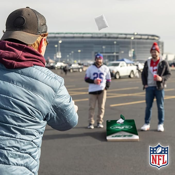 NFL Football 2' x 4' Regulation Size Solid Wood Cornhole Set with Direct Print HD Team Graphics