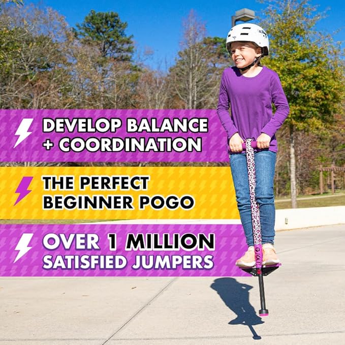 Flybar Pogo Stick for Kids, 40 to 80 Pounds, Perfect for Beginners, Easy Grip Foam Handles