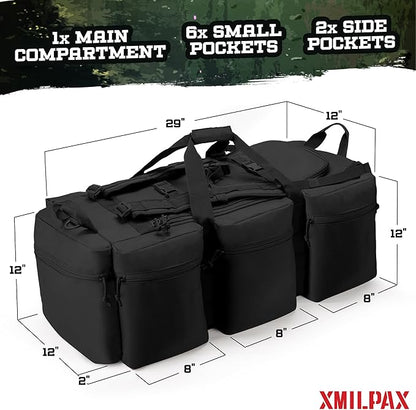 100L Large Military Duffle Bag Deployment Duffel Bag Sports Equipment Travel Luggage Bag with