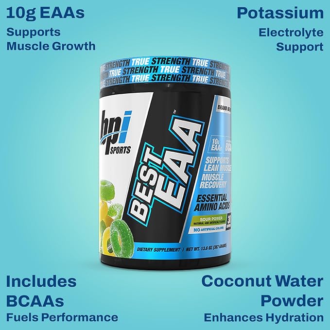 BPI Sports Essential Amino Acids EAA Powder - Pre, Intra & Post Workout Drink - BCAA Powder for Men