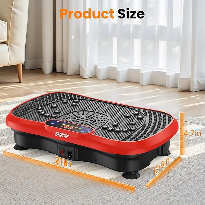 AXV Vibration Plate Fitness Platform Exercise Machine Vibrating Shaking Full Body Shaker Workout