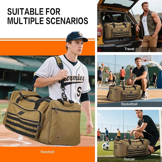 125L Extra Large Gym Duffle Bag for Men Women with Shoes Compartment Heavy Duty Tactical Sports