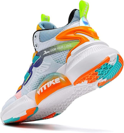 JMFCHI Kids Basketball Shoes High-top Sports Shoes Sneakers Durable Lace-up Non-Slip Running Shoes
