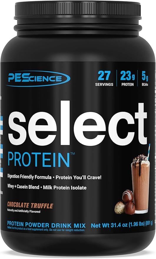 PEScience Select Protein Powder, Whey and Casein Blend, Clean Protein Powder for Women and Men, Low