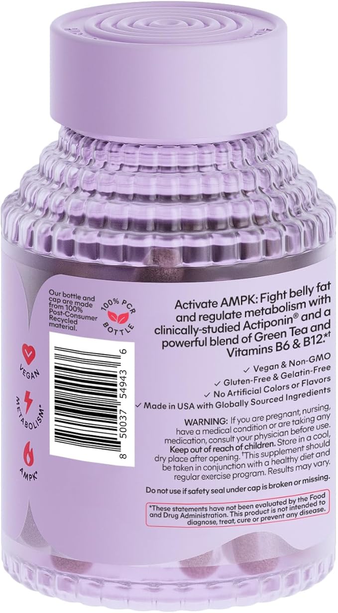 Lemme Burn Belly Fat Capsules, Clinically Studied AMPK Metabolic Activator Actiponin Jiaogulan, 50%