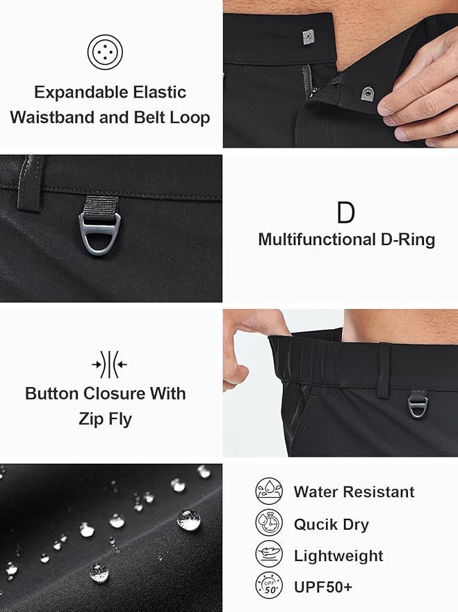 NORTHYARD Men's Cargo Hiking Shorts 9" Lightweight Outdoor Tactical Work Camping Sport Golf Casual