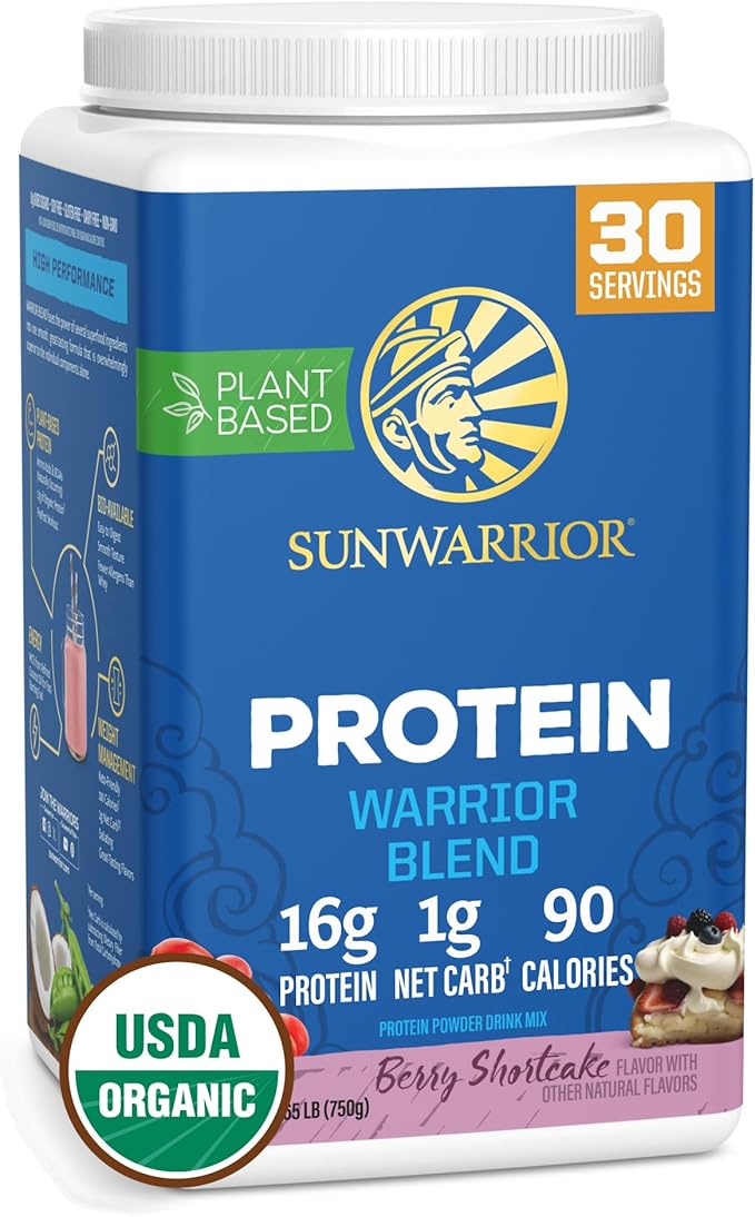 Sunwarrior Vegan Organic Protein Powder Plant-Based | BCAA Amino Acids Hemp Seed Soy Free Dairy