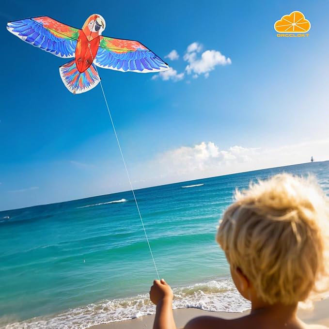 ORGCLDKT- 3D Lifelike Style Bird/Eagle Kite, Super Easy to Fly with, Ideal for Kids, Adults, Girls