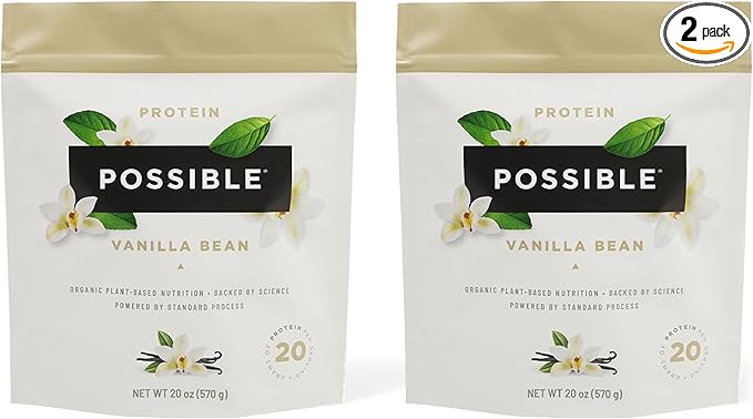 Possible Protein Powder Vanilla Bean - 20g of Vegan, Plant-Based Protein Mix - Non-GMO, Non-Dairy