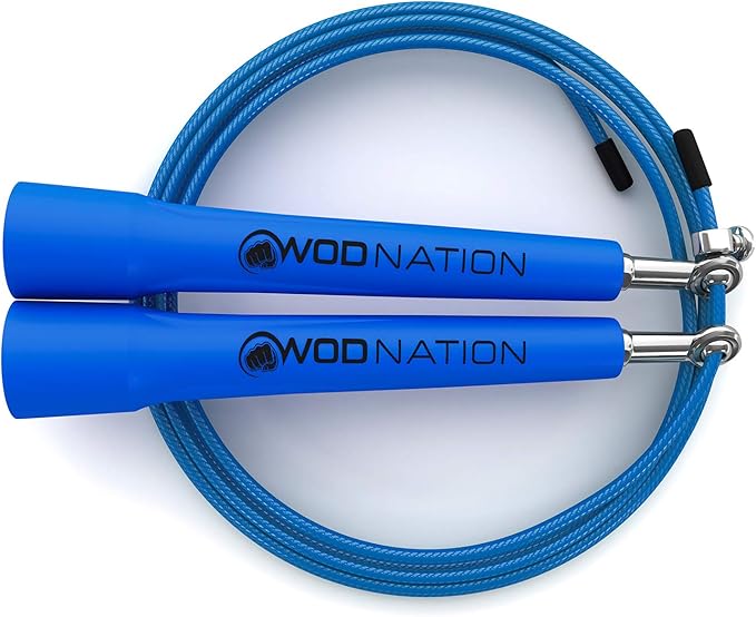 WOD Nation Adjustable Speed Jump Rope For Men, Women & Children - Blazing Fast Fitness Skipping