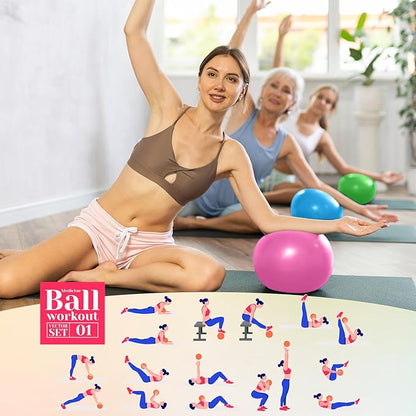 Aoriher 10 Pieces 9 Inch Exercise Pilates Ball Yoga Therapy Core Ball for Yoga Stability Barre