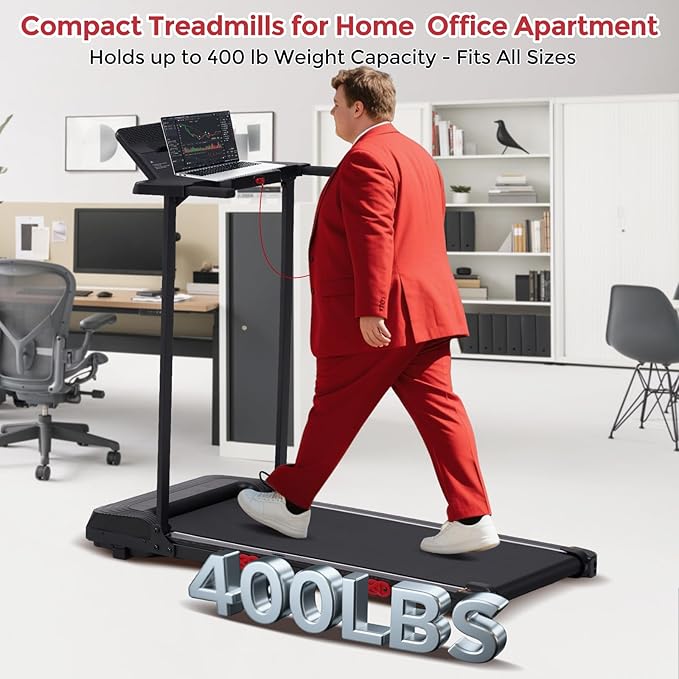 Walking Pad Treadmill with Handles, Folding Foldable Electric Treadmills for Home Small, 3.0HP