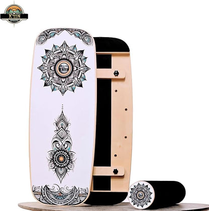 Kiin Balance Board Trainer, adjustable stoppers ??Indo Board, Balancing Board for Surfing, Core