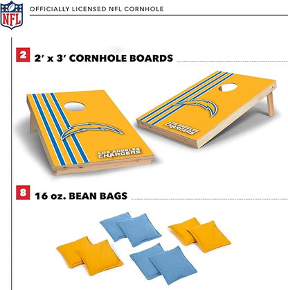 NFL 2' x 3' Solid Wood Cornhole Set with Direct Print HD Team Graphics – Great Gift for Any