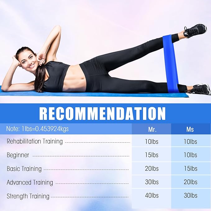 Deekin 20 Pcs Resistance Bands Resistance Loop Exercise Bands Exercise Equipment Elastic Drap Ring