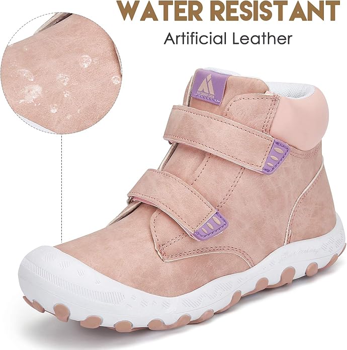 Mishansha Kids Hiking Boots Toddler Girls Boys Hiking Shoes Water-Resistant Anti-Collision Non-Slip