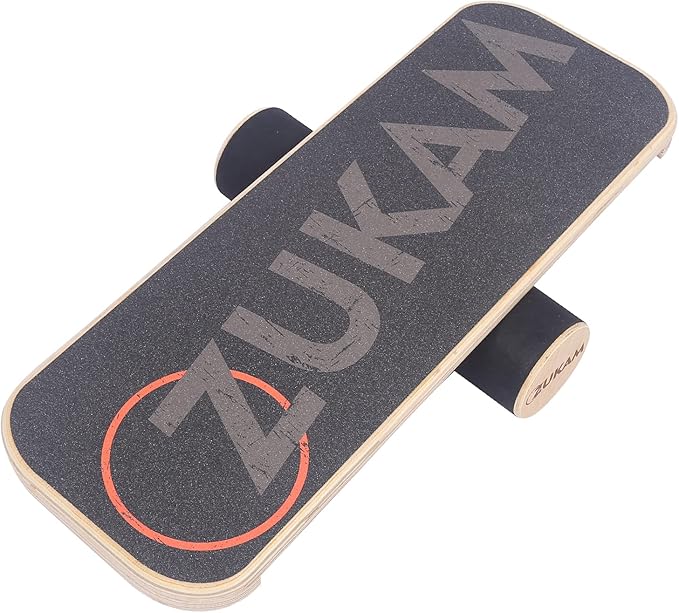 Balance Board Trainer, Wooden Balancing Board with Workout Guide to Exercise and Build Core