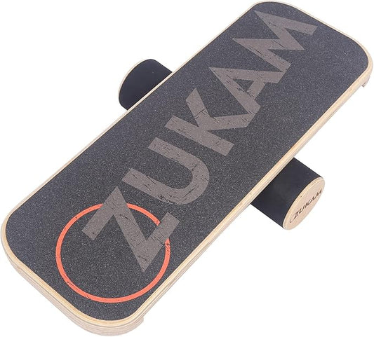 Balance Board Trainer, Wooden Balancing Board with Workout Guide to Exercise and Build Core