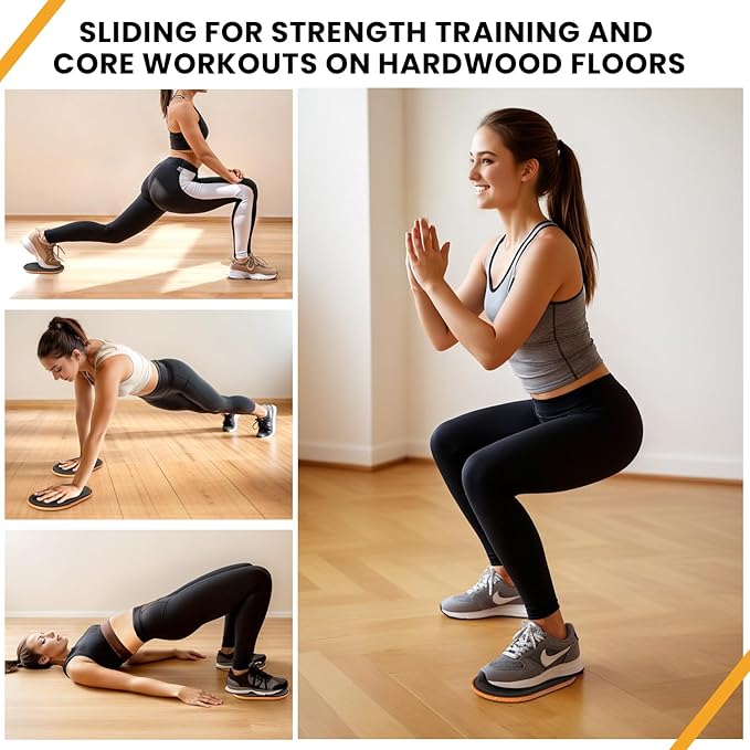 MUYOS Sliders for Working Out, Floor Sliders for Exercise, Sliding Discs for Hardwood Floors ??Core