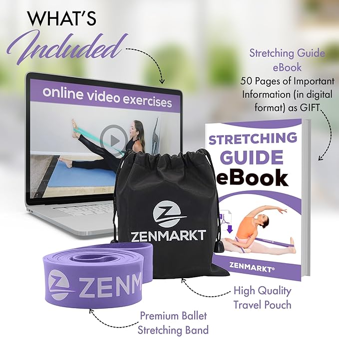 Zenmarkt Ballet Stretch Bands for Flexibility and Strength - Stretch Bands Ideal to Have as Dance