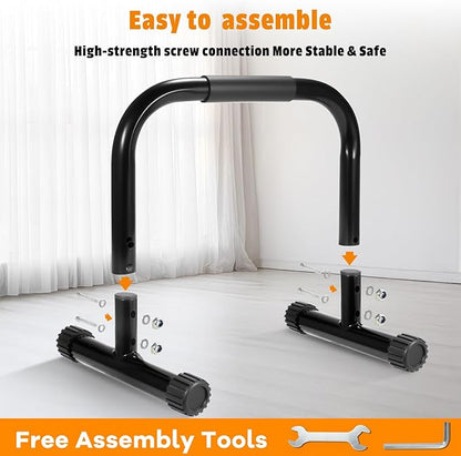 AmazeFan Parallettes Bars, High Steel Push Up Bar Strength Training For Handstands, Calisthenics