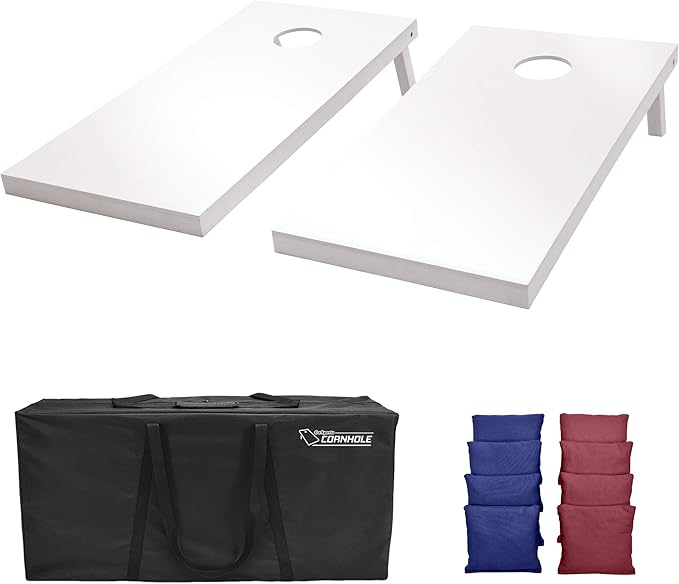 GoSports 4 ft x 2 ft Regulation Size Wooden Cornhole Boards Set - Includes Carrying Case and Over
