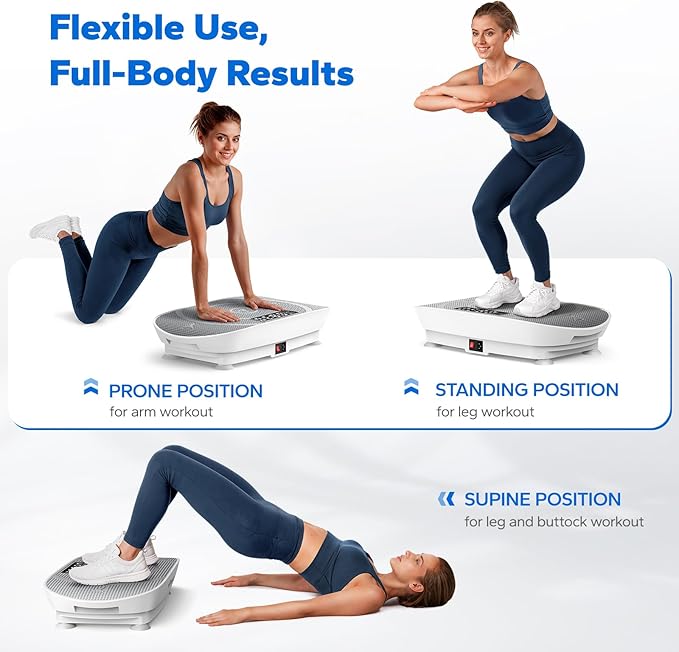 MERACH Vibration Plate Exercise Machine, Slim Vibration Plate for Lymphatic Drainage Weight Loss