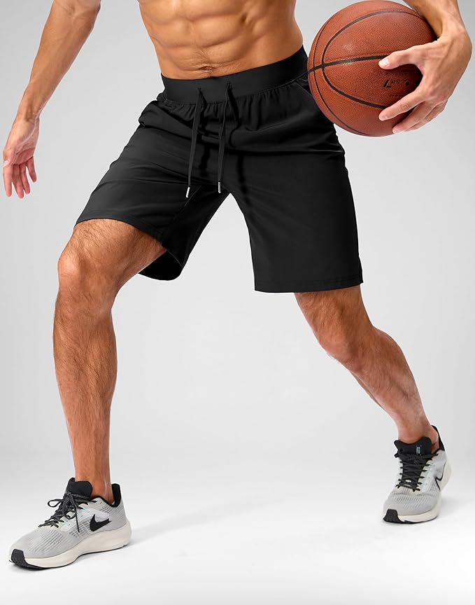Men's Running Shorts with Zipper Pockets 9 Inch/ 7 Inch / 5 Inch Lightweight Quick Dry Gym Workout