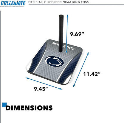 Solid Wood College Quoits Set with Direct Print HD Team Graphics – Tailgate Ring Toss Game – Great