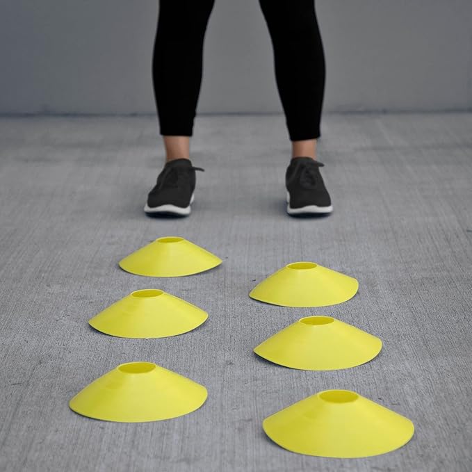 Juvale Agility Ladder Set - 20 ft Adjustable Ladder - 6 Yellow Disc Cones & Resistance Parachute