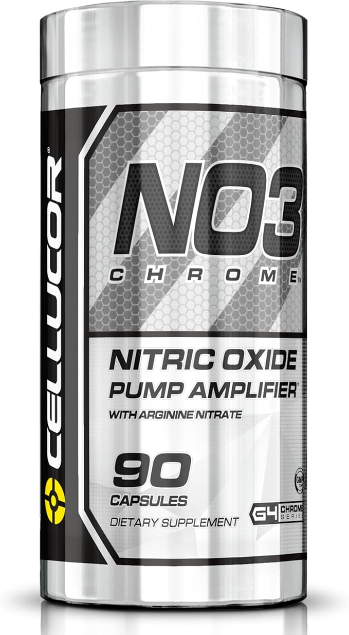 Cellucor NO3 Chrome Nitric Oxide Supplements with Arginine Nitrate for Muscle Pump & Blood Flow, 90