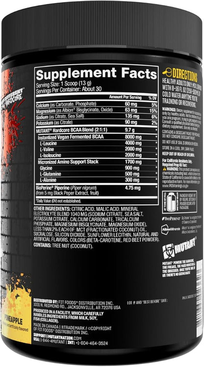 Mutant Hardcore BCAA - Pre, Intra or Post Workout ??BCAA Next Level branched-Chain Amino Acids