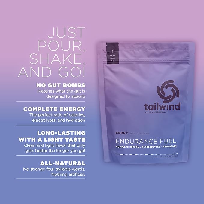 Tailwind Nutrition Endurance Fuel, Carbohydrate & Electrolyte Sports Drink Mix Powder, Gluten-Free