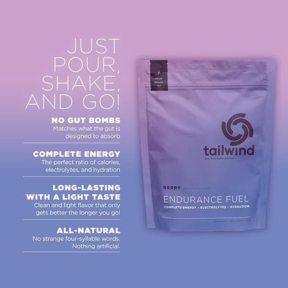 Tailwind Nutrition Endurance Fuel, Carbohydrate & Electrolyte Sports Drink Mix Powder, Gluten-Free