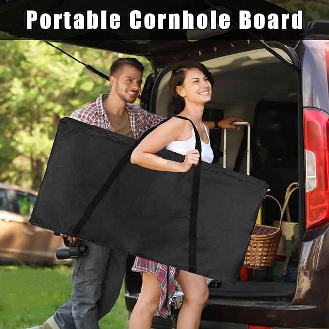 Cornhole Board Set with Carrying Bags & 8 Bean Bags Corn Hole Boards Bean Toss Game for Adults