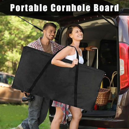 Cornhole Board Set with Carrying Bags & 8 Bean Bags Corn Hole Boards Bean Toss Game for Adults