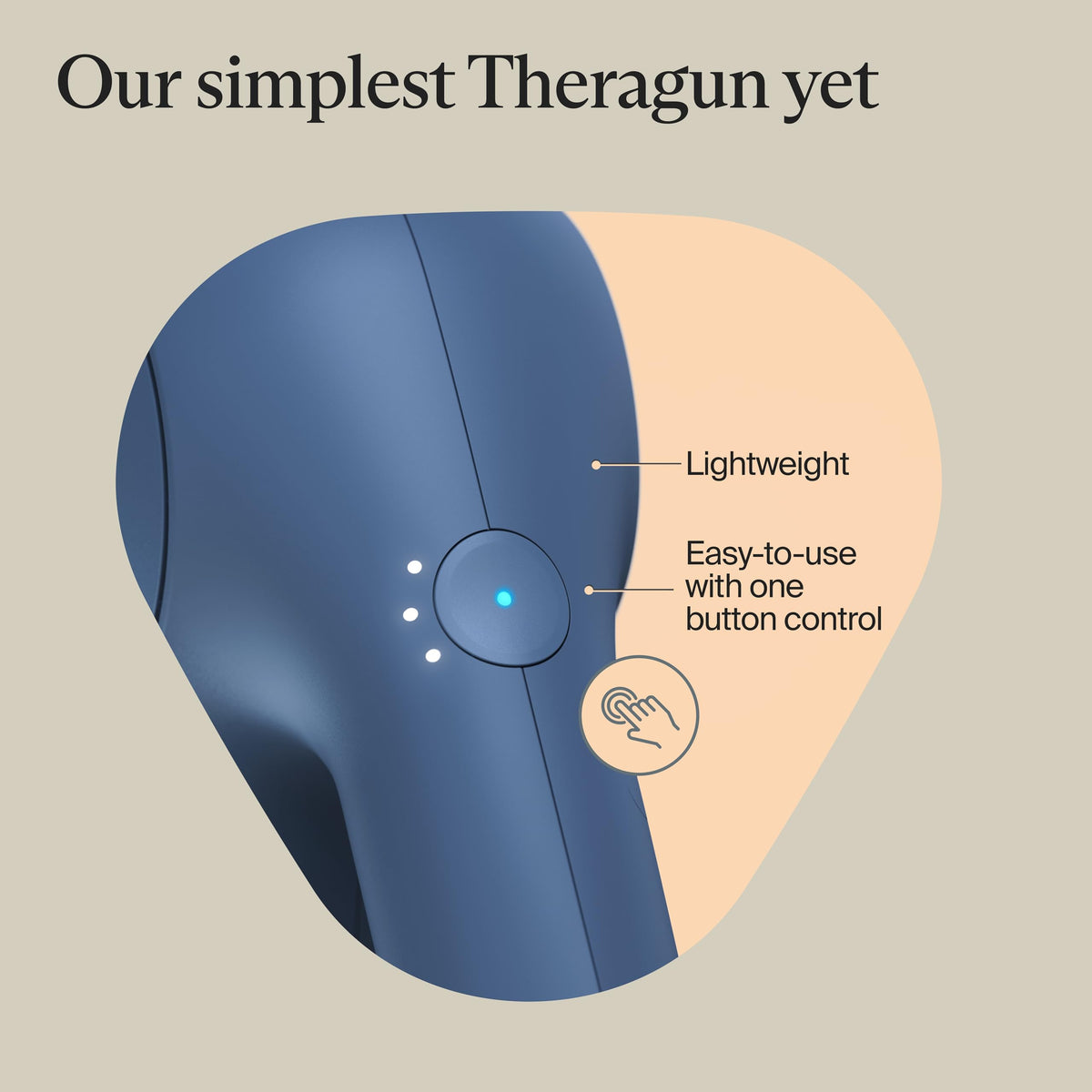 TheraGun Therabody Relief Massage Gun | for Daily Comfort | 3-Speed | Navy
