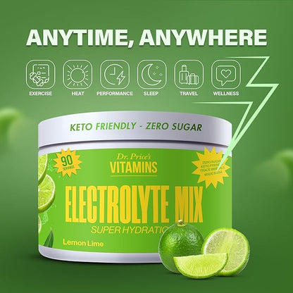Dr. Price’s Electrolyte Mix | Sugar-Free Hydration Powder with 72+ Trace Minerals | No Sugar