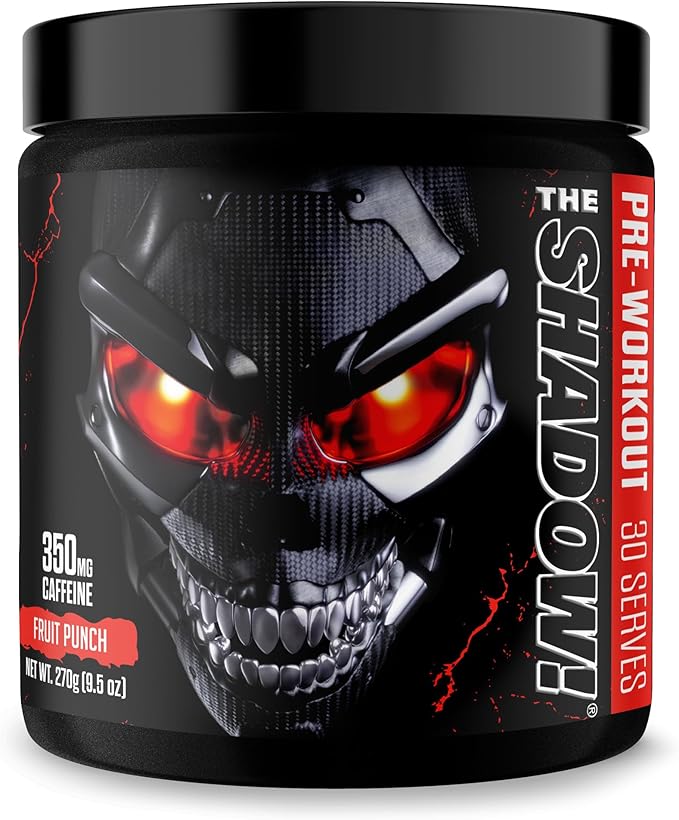 JNX SPORTS The Shadow! 350mg of Caffeine Hard Core Preworkout - Fruit Punch 30 Servings | Electric