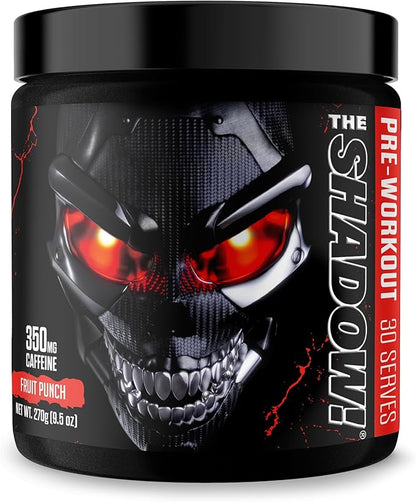 JNX SPORTS The Shadow! 350mg of Caffeine Hard Core Preworkout - Fruit Punch 30 Servings | Electric