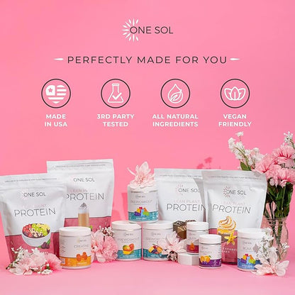 One Sol Lean Plant-Based Protein Powder, Pea & Brown Rice Protein, Low Carb, Vegan Friendly
