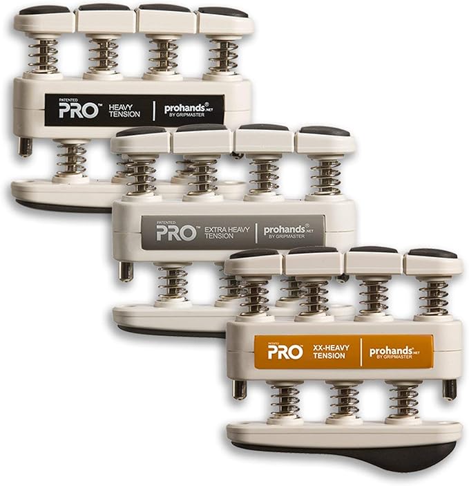 PRO Hand Exerciser, Finger Exerciser (Hand Grip Strengthener), Spring-Loaded, Finger-Piston System
