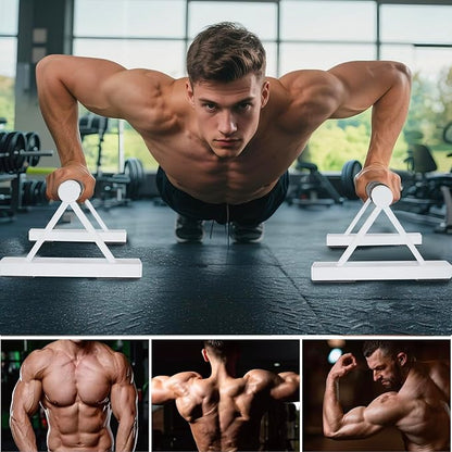 1 Pair Wooden Parallettes Push Up Bars for Men, Strength Training Pushup Stands Handles for Home